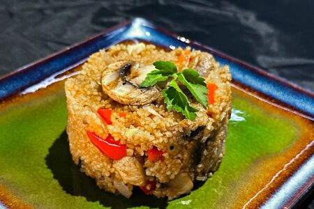 Кускус с шампиньонами