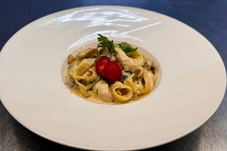 Паста Курица с грибами