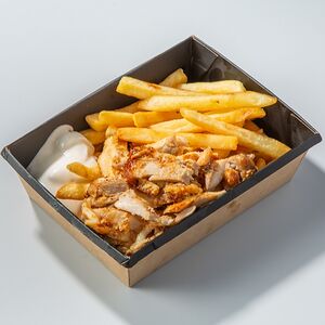 Картофель фри с курицей для шавермы