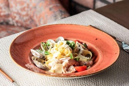 Феттуччине с морепродуктами