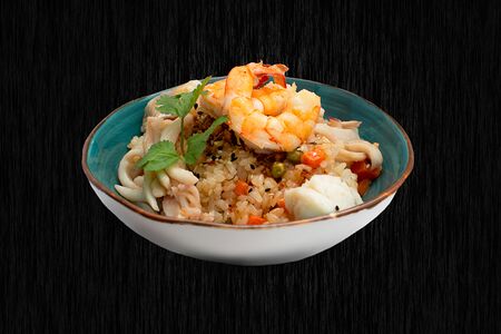 Рис с морепродуктами