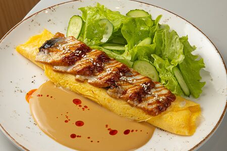 Омлет с угрем и рикоттой