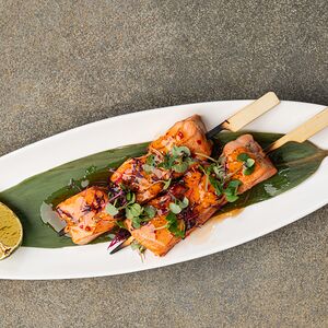 Кусияки с лососем