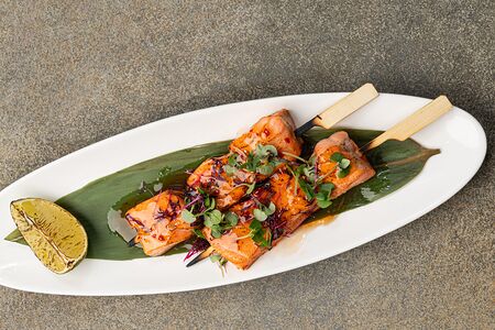 Кусияки с лососем