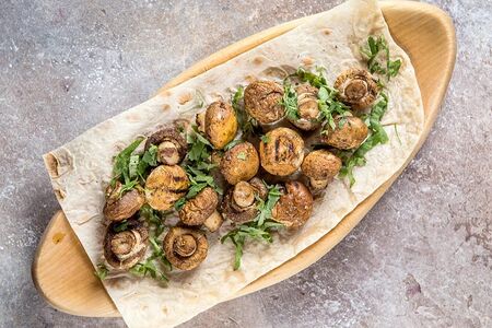 Шампиньоны на гриле