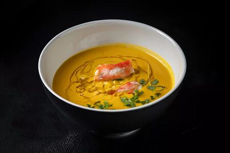 Крем суп из кукурузы с крабом