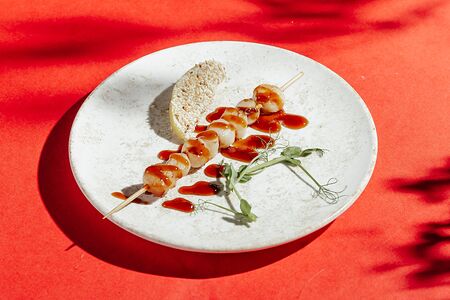 Шашлычок из гребешка в соусе терияки