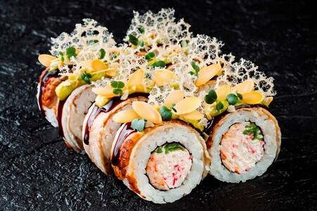 Ролл Калипсо с угрём и креветкой