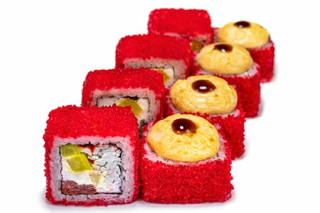 Запечённый ролл Малибу с крабом