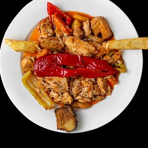 Курица с овощами 