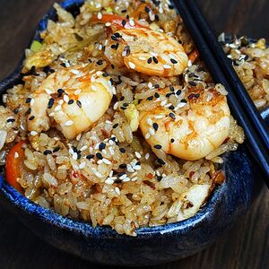 Рис с креветками 