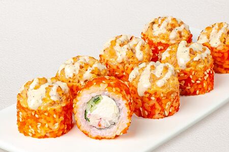 Ролл Нежная креветка с крабом