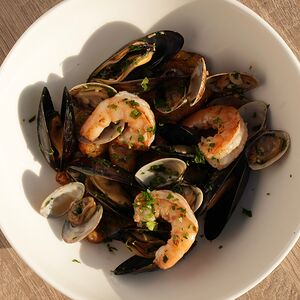 Ньокки с морепродуктами   