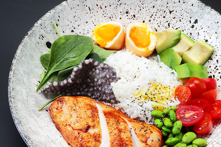 Грудка цыпленка гриль в стиле поке