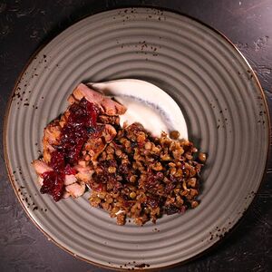 Утиная грудка с чечевицей