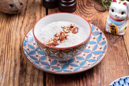 Каша Овсяная с миндалем и карамелизированными бананами