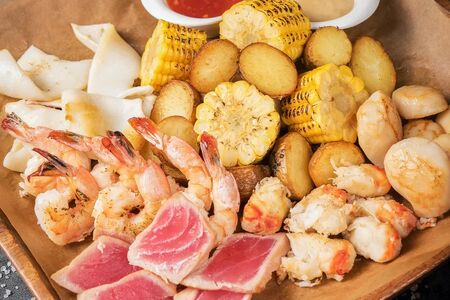 Морской сет №3 на гриле