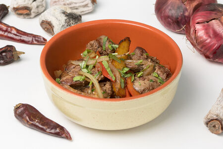 Оджахури с куриной печенью