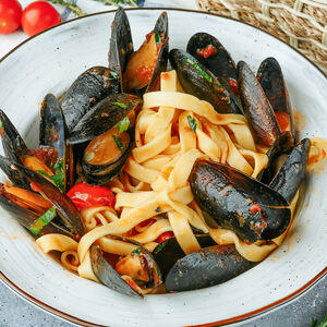 Паста с мидиями