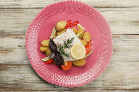 Судак печеный