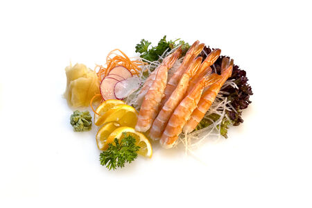 Сашими с креветками