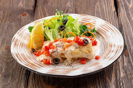 Судак в нежном сливочном соусе