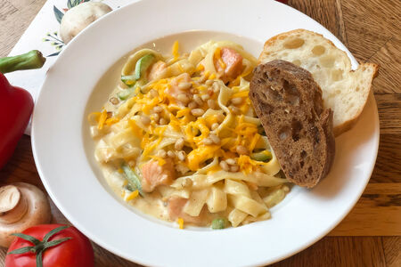 Паста с лососем