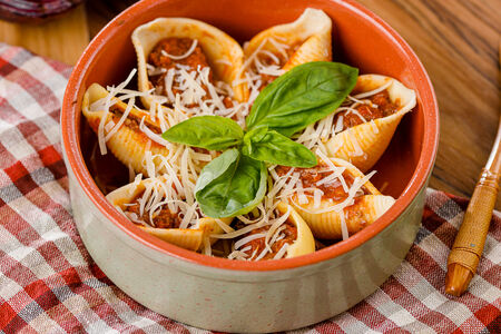 Конкильони с говядиной