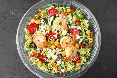 Орзо с креветками