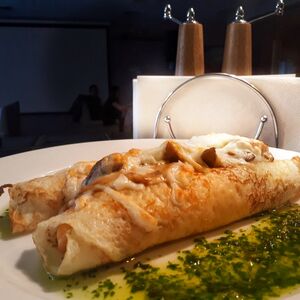 Блинчики филадельфия с курицей