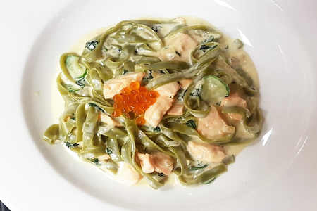 Феттучини со шпинатом