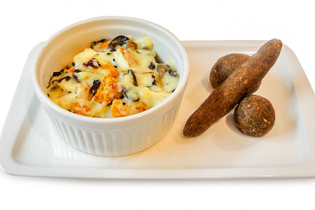 Панир с шампиньонами и опятами