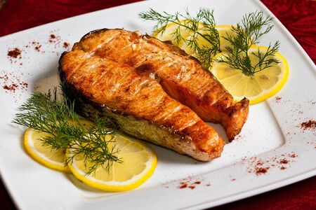 Шашлык из стейка семги