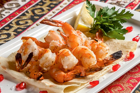 Тигровые креветки гриль