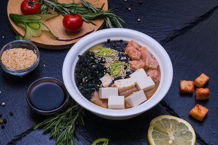 Суп Мисо с лососем