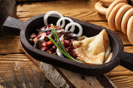 Салат Винегрет с килькой