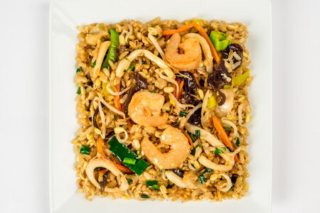Жареный рис с морепродуктами