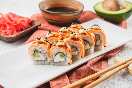 Горячий ролл Запеченная филадельфия