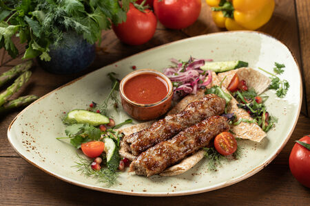 Люля-кебаб из свинины и говядины