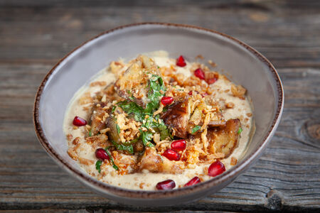 Сациви из теплых баклажанов с зеленью