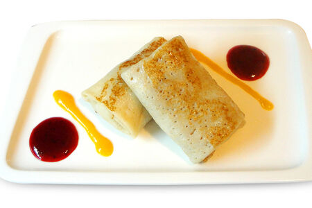 Блинчики с бананом и зефиром