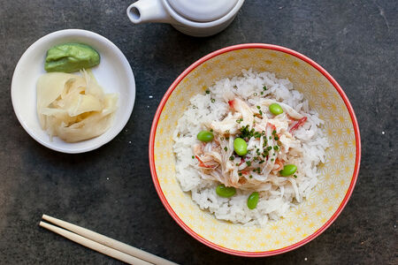 Поке Краб и эдамамэ