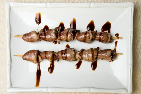 Шашлычки из куриных сердечек