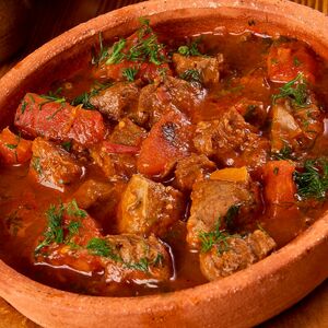 Мясо по-грузински с картошкой 