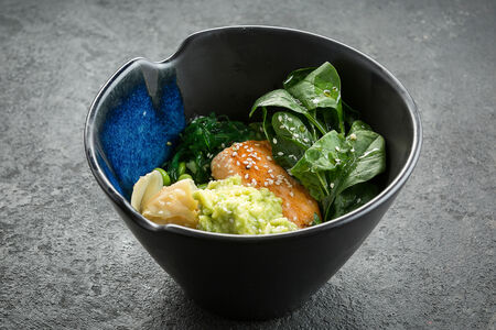 Боул с лососем, запеченным в унаги