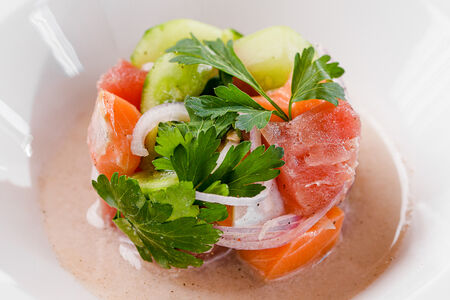 Севиче из тунца и лосося