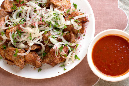 Шашлык из cвинoго окорока