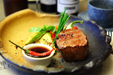 Стейк с соусом Джек Дениэлс