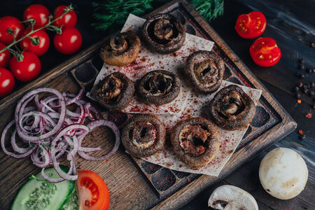 Шампиньоны на углях