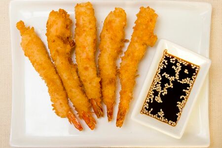 Креветки темпура